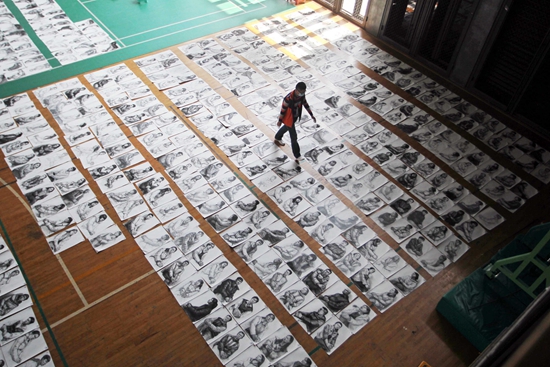 2015年艺考中，美术院校素描作品阅卷现场2015年艺考中，美术院校素描作品阅卷现场