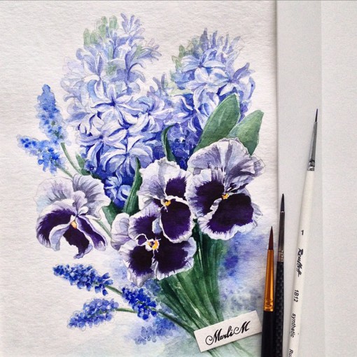美醉了！逼真又很唯美的花朵水彩画作品欣赏