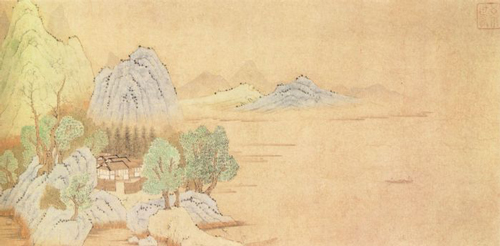 《群峰晴雪图》（局部）