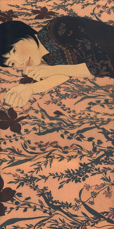 日本画家池永康晟用古法描绘出的美女图