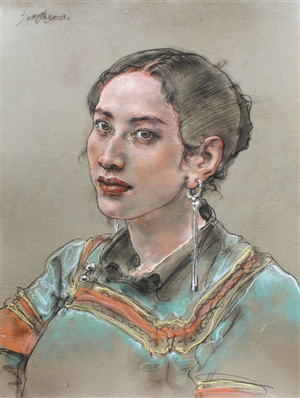 庞茂琨作品《彝女》 