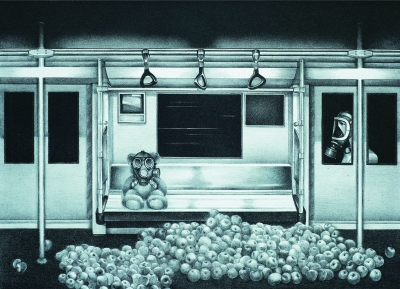   8号线幻想NO.4（版画） 40.5×56厘米 2013年 秦一婷
