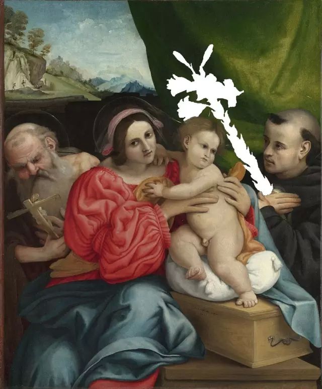  Lorenzo Lotto,《The Virgin and Child with Saints 圣母子与圣人》,1522年