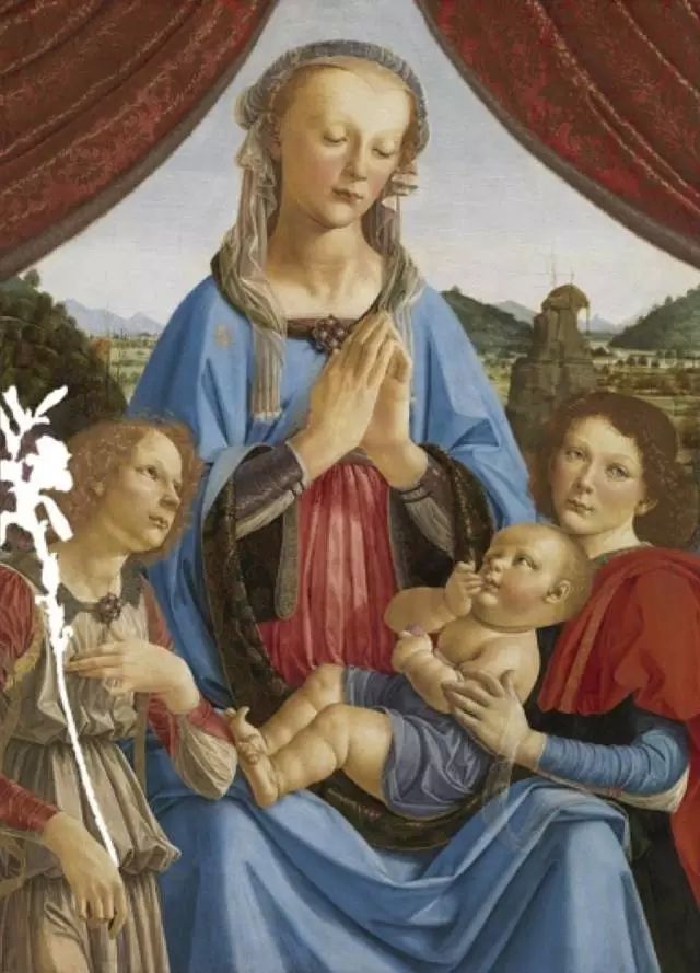  Cimabue，《The Virgin and Child with Two Angels 圣母子与二天使》,1280—1285年