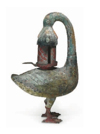    彩绘雁鱼缸灯，西汉， 2010年征集 