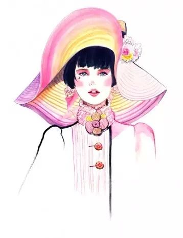 洛杉矶时尚插画师带着幸福感的插画作品