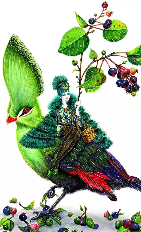 洛杉矶时尚插画师带着幸福感的插画作品