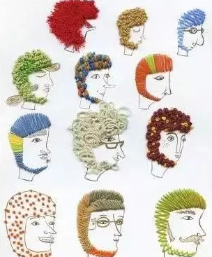 各种脑动大开的刺绣作品