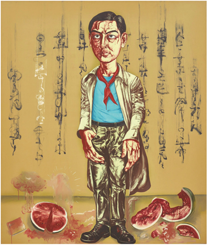 在10月4日香港苏富比现当代亚洲艺术夜场拍卖，曾梵志的这幅《自画像》遭遇流拍