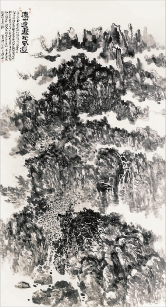 远山遮尽晚风还