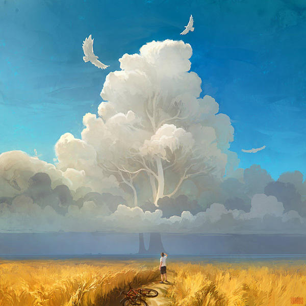 俄罗斯插画师作品讲述人与自然的故事