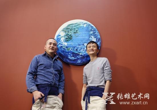 10月4日，在香港苏富比拍卖会上马云和曾梵志合作的油画《桃花源》以4220万港元成交