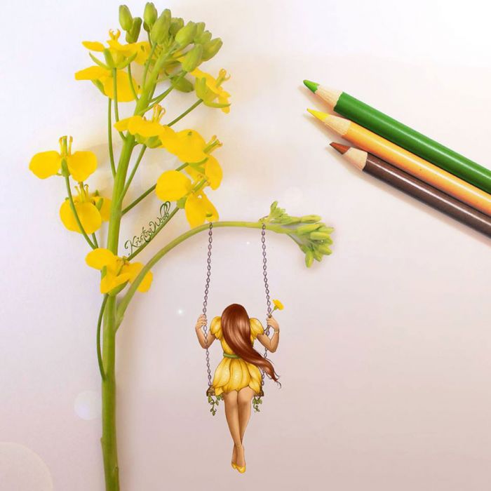生活中常见的物品都成为了画作的一部分