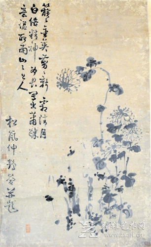 仲鹤庆《墨菊图》