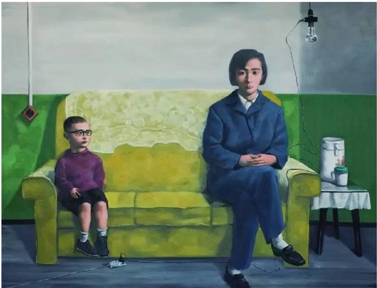 张晓刚 我的母亲 200×260cm 布上油画 2012年