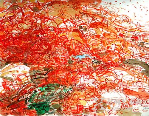 黄永生水彩画作品《沙坡尾之恋》