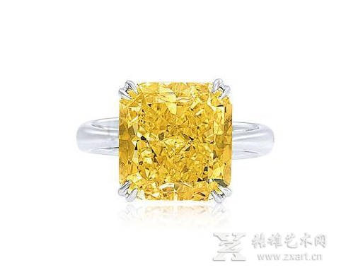 9.25克拉天然艳彩黃色无瑕（IF）钻石戒指以287.5万元成交