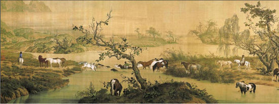   郎世宁 百骏图 局部