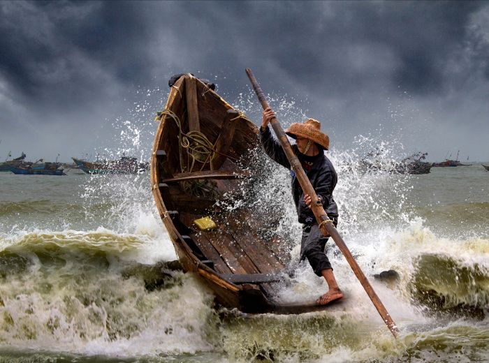 彩色组优胜奖：’Braving the storm’, Joseph Tam