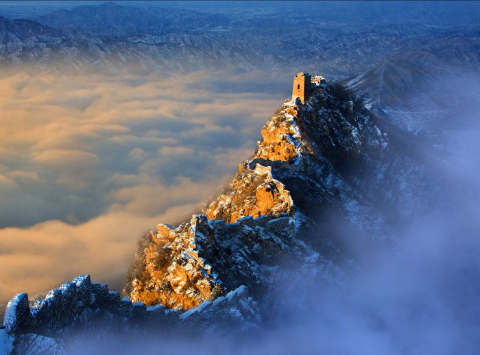 旅游组优胜奖：’Sunrise at Great Wall’, Joseph Tam