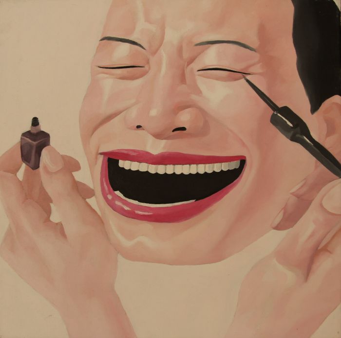   ▲岳敏君《无题》油画