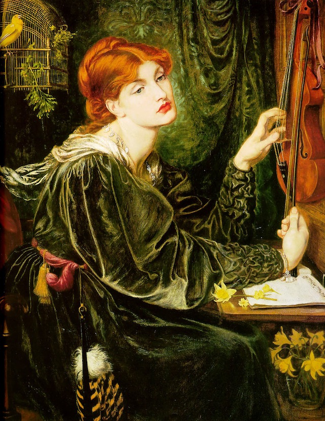 但丁·加百列·罗塞蒂，《维罗妮卡维罗纳》（1872），布面油画。（来自维基媒体基金会）
