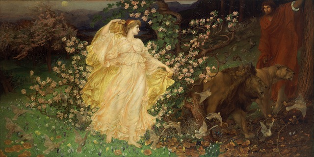  威廉姆·布雷克·里奇蒙，《维纳斯和安喀塞斯》（1889-90），布面油画。（来自沃克艺术美术馆）
