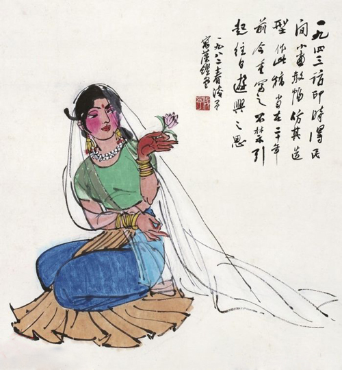 著名漫画家叶浅予先生的舞蹈速写欣赏