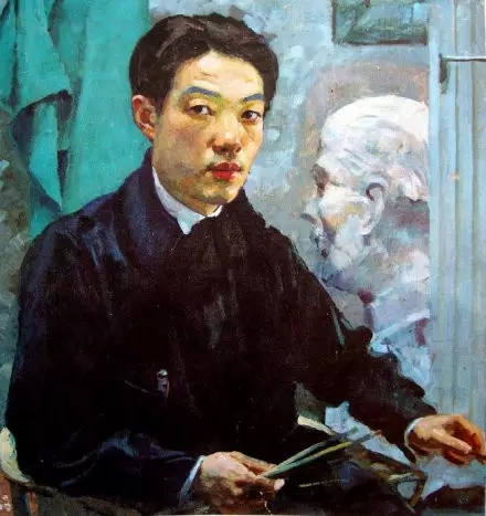 徐悲鸿笔下的自己，满满的现实主义感。