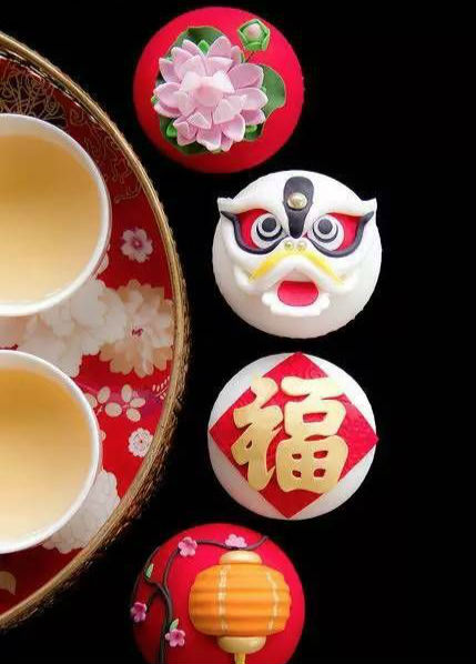 中国风设计的蛋糕