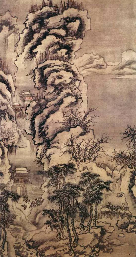   明 戴进《雪景山水图》