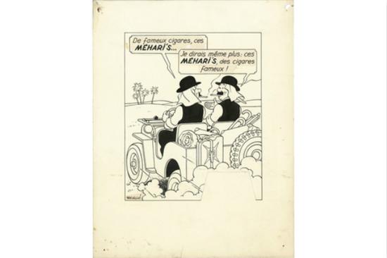 哈利（Meharis）雪茄广告印刷藏品，1970年，估价：12773美元-15966美元。