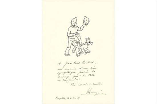 丁丁电视版墨水画《头与脚》（Head and Legs），1977年，估价：12773美元-16966美元。