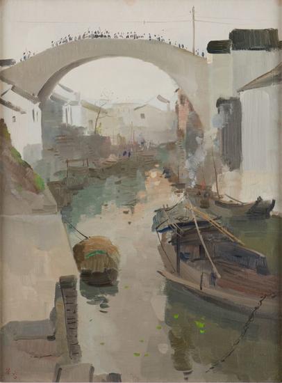 雨后，油画，吴冠中雨后，油画，吴冠中