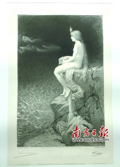 朱利斯·约瑟夫·勒费弗尔19世纪铜版版画《潘多拉》。 朱利斯·约瑟夫·勒费弗尔19世纪铜版版画《潘多拉》。