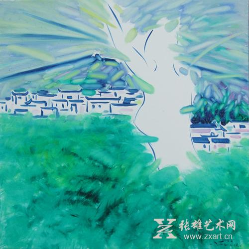 《心游·梦园》-27（杜红建）油画尺寸：100X100厘米 