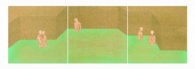 《围城7》 39×393×厘米 纸本彩墨 2015年