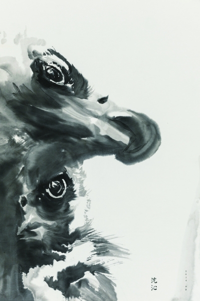 《间》No.1 66×34厘米 纸本水墨 2014年