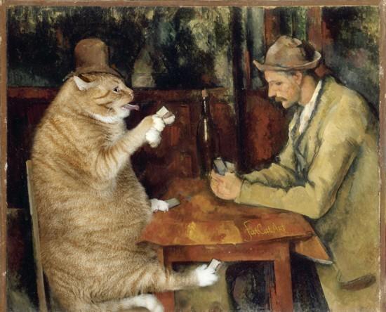 当肥猫成为世界名画的主角（组图）