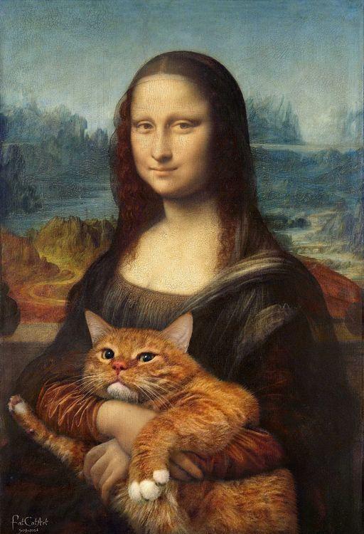 当肥猫成为世界名画的主角（组图）
