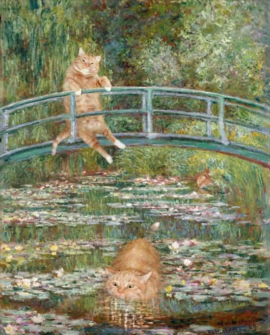 当肥猫成为世界名画的主角（组图）