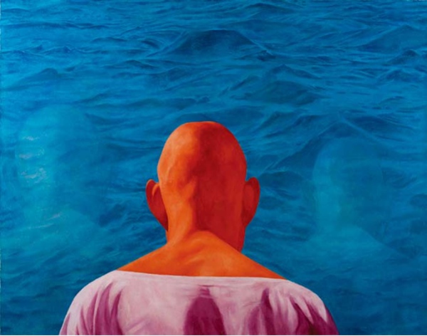 方力钧 《1996 No. 4》 布面油画 199