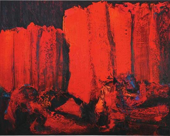 《秋山红 布面油画 2015年 268X213cm