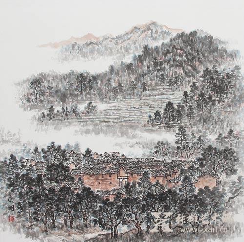 陈火明作品《叠翠》