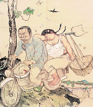 把人脸画成面盆脸的徐乐乐作品