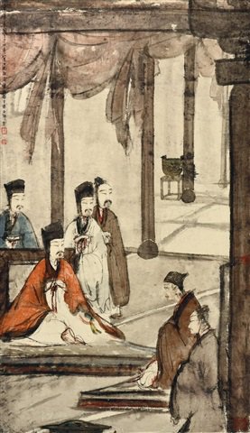 傅抱石《郑庄公见母》 图片:致谢中国嘉德 傅抱石《郑庄公见母》 图片:致谢中国嘉德