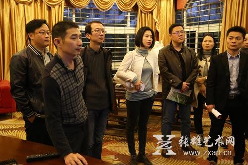 来自安徽、合肥数十名领导参观考察张雄书画院美术馆