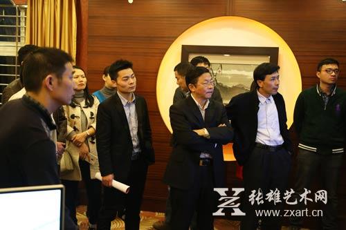 来自安徽、合肥数十名领导参观考察张雄书画院美术馆