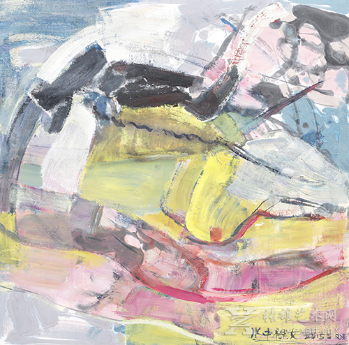  《地中海》125 ×125cm 纸本彩墨