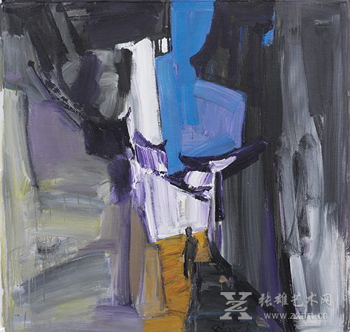 《小巷》 90 ×90cm  布面丙烯
